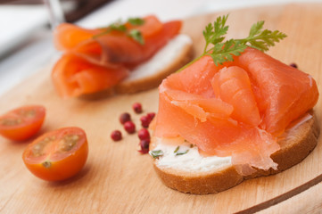 toasts au saumon