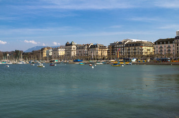 Obraz premium City of Geneva on the shores of Lake Geneva, Switzerland