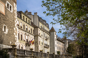 Fototapeta na wymiar Old buildings in Geneva 
