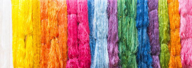 Hand made of raw silk