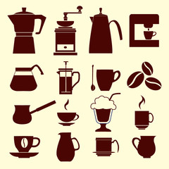 Coffee icons - Illustration