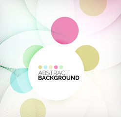 Colorful circles modern abstract composition