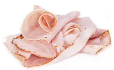 Ham isolated on white