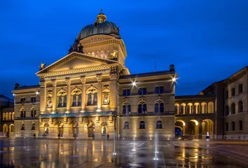 Cercles muraux Fontaine Swiss Parliament building
