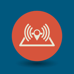 Navigation radar symbol, vector
