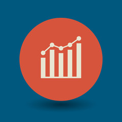 Business graph symbol, vector