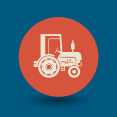 Tractor symbol, vector