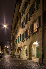 Fototapeta na wymiar Old streets in Bern 