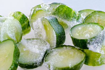 fresh green cucumber slices