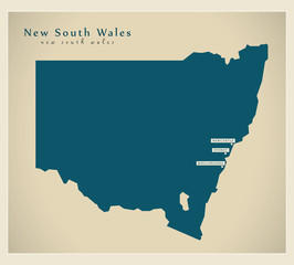 Modern Map - New South Wales AU