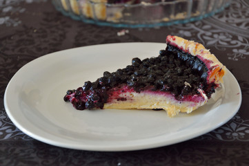 Piece of blueberry cake