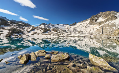 Monticello Lake with Presena Glacier
