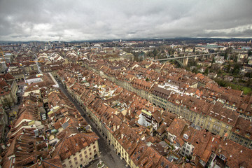 Panorama view of Bern from the cathedral