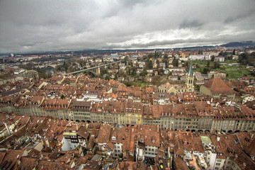 Panorama view of Bern from the cathedral