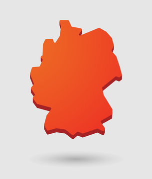 red Germany map icon with a