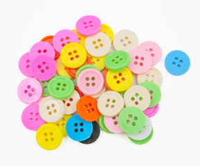 Fototapeta na wymiar sewing buttons plastic buttons colorful buttons clasper