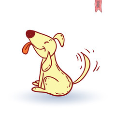 dog icon -  illustration.