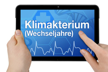 Tablet mit Interface und Klimakterium