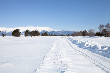 Fototapeta na wymiar Winter landscape at Lake Baikal
