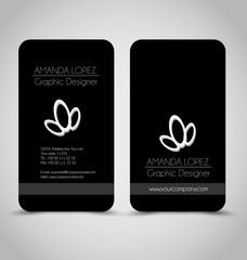Business card design set template for company corporate style.