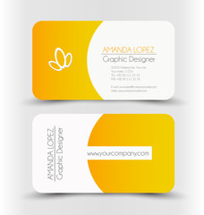 Business card design set template for company corporate style.