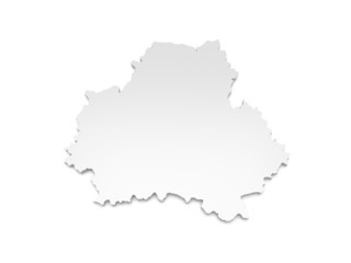 Obraz premium 3D Karte Landkreis Bautzen