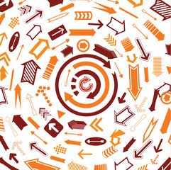 Set of arrows, hand drawn vector illustration.