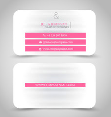 Business card design set template for company corporate style.