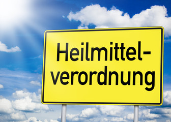 Wegweiser mit Heilmittelverordnung