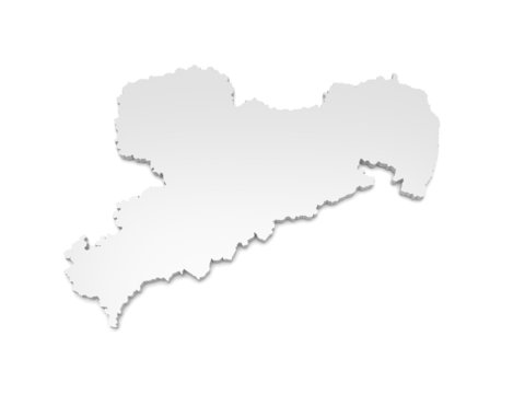 3D Karte Sachsen