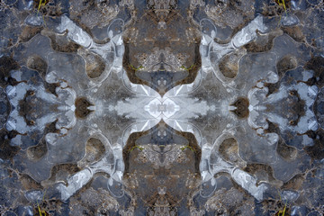 Ice kaleidoscope pattern