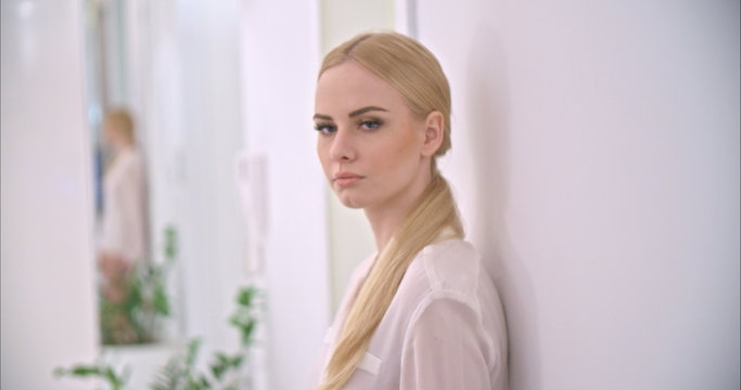 Young Blond Girl in Slow Motion