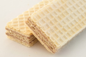 beautiful macro of hazelnuts wafer