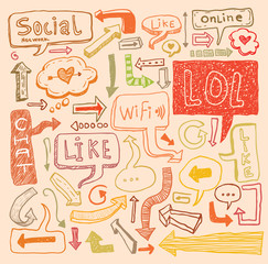 speech bubbles collection, vector illustration.