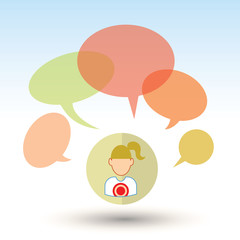 speech bubbles collection, vector illustration.