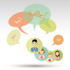 speech bubbles collection, vector illustration.