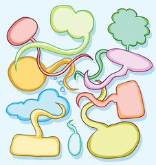 speech bubbles collection, vector illustration.