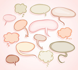 speech bubbles collection, vector illustration.