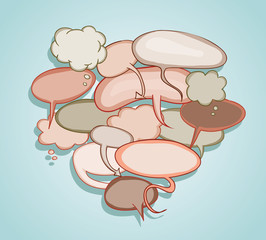 speech bubbles collection, vector illustration.