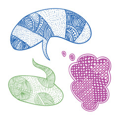 speech bubbles collection, vector illustration.