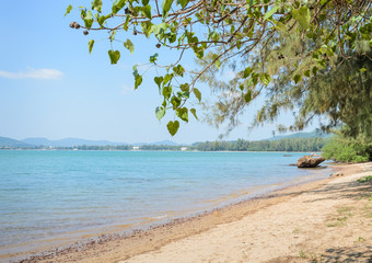 Tropical beach shore in Thailand