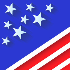 Obraz premium usa 3d square button