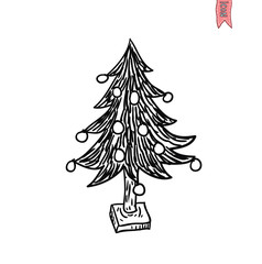 Christmas tree. vector illustration.