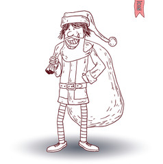 Fototapeta na wymiar santa claus Christmas. vector illustration.