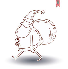 santa claus Christmas. vector illustration.