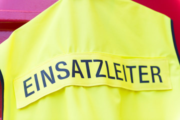 Schriftzug Einsatzleiter