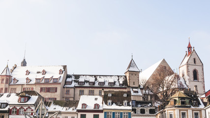 Basel, Altstadt, Leonhardskirche, Barfi, Winter, Schweiz