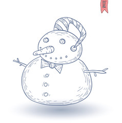 snowman. vector illustration.