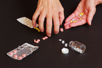 a woman abusing medicines