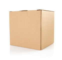 cardboard box  on white background